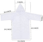 Waterproof Reusable EVA Rain Jacket 6-12 Year Olds XXL Lightweight Portable Clear Raincoat Logo Hood Hiking Toddler Boys Girls