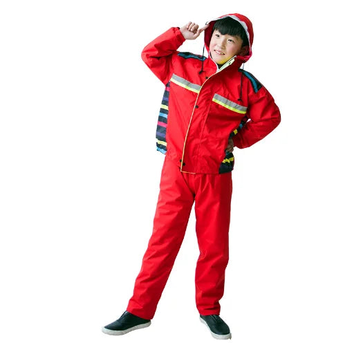Children's Split Raincoat and Rain Pants Set, Double-layer Waterproof, Student Cycling, Hiking, Outdoor Rain protection