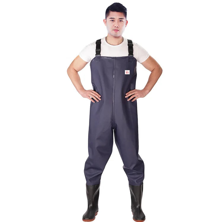 High Quality PVC Fly Fishing Waders for Men Women Waterproof Chest Waders With Boots Seamless Design for Hunting Sublimation Main image