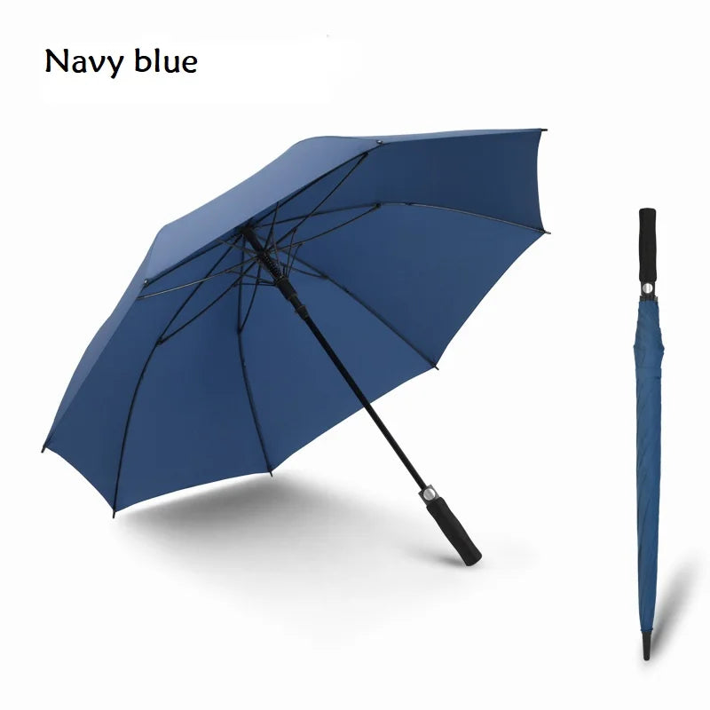 Outdoor Custom 27" 8K Straight Golf Umbrella EVA Handle 120CM Business Auto-open Rain Umbrella Adults Semi-Auto Control Logo