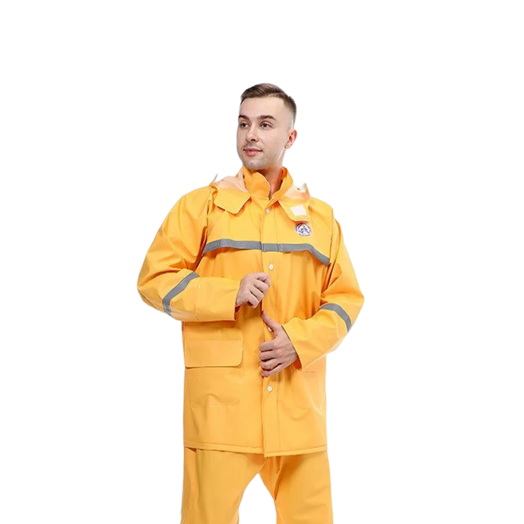 Wholesale PVC Reflective Rain Jacket Breathable Waterproof Clothes