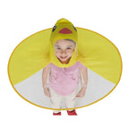 Children's Cartoon Creative Animal Cap Raincoat Kids Rainproof Folding Poncho With Logo Hood Foldable Umbrella for Rain All Ages