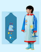 High Quality Eva Children's  Cartoon Waterproof Raincoat  Poncho Student Rainwear Outdoor Schoolbag for Kids Girls Wholesale