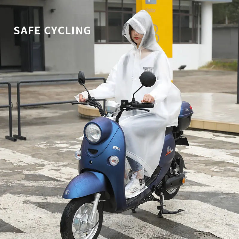 Hot Selling Factory Supply Women's Waterproof Rain Jacket High Quality EVA Printed Reusable Hooded Raincoat for Travel Cycling Secondary image