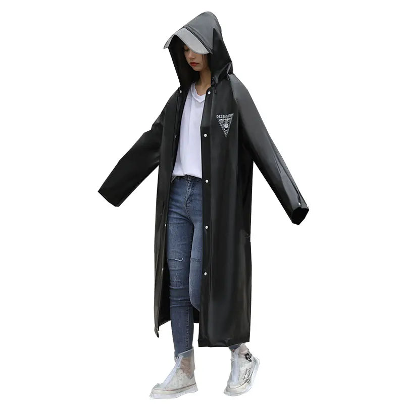 Customized Women's Long Adult Rain Jacket Factory Supplied New Design With Multifunctionality Waterproofing Featuring a Hood Main image