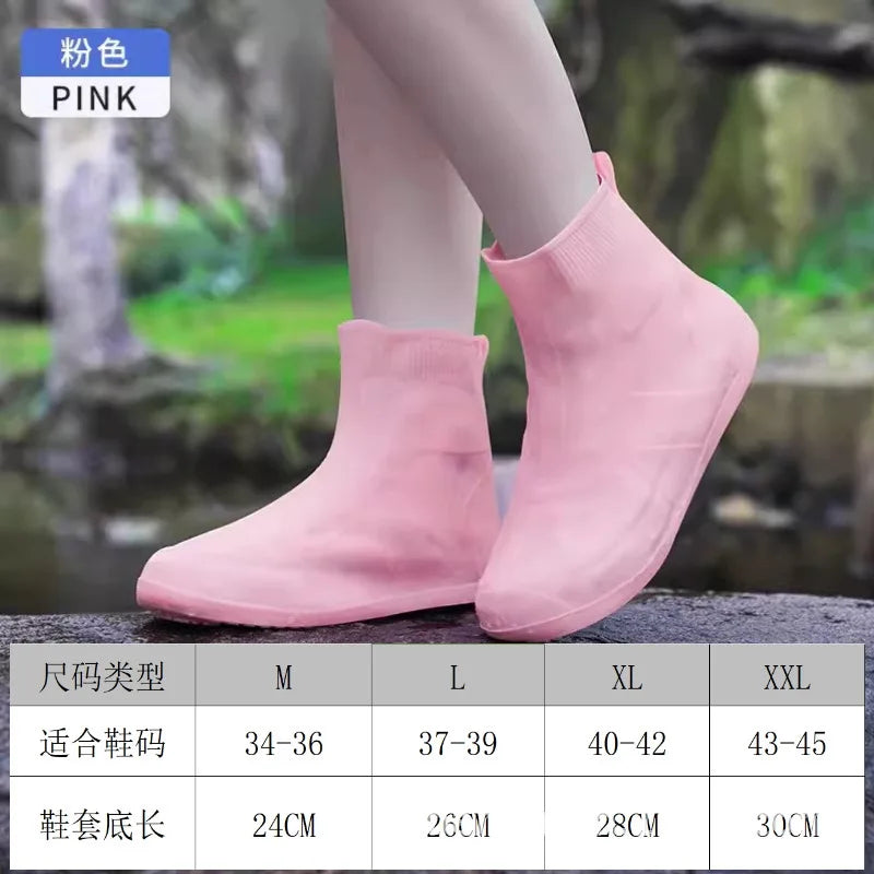 Silicone Adult Shoe Cover Rain Boots Rain Shoes Waterproof Rainstorm Proof Fashion Rain Proof  Shoe Cover