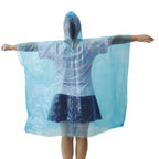 Wholesale Disposable PE Rain Poncho Transparent Plastic Raincoat for Girls Waterproof Rainwear With Logo for Hiking Travel