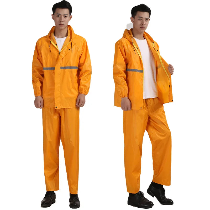 Custom XXL Waterproof Oxford Cloth Reflective Adult Raincoat Hot Selling Wholesale From Factory Supply for Travel Outdoors Main image