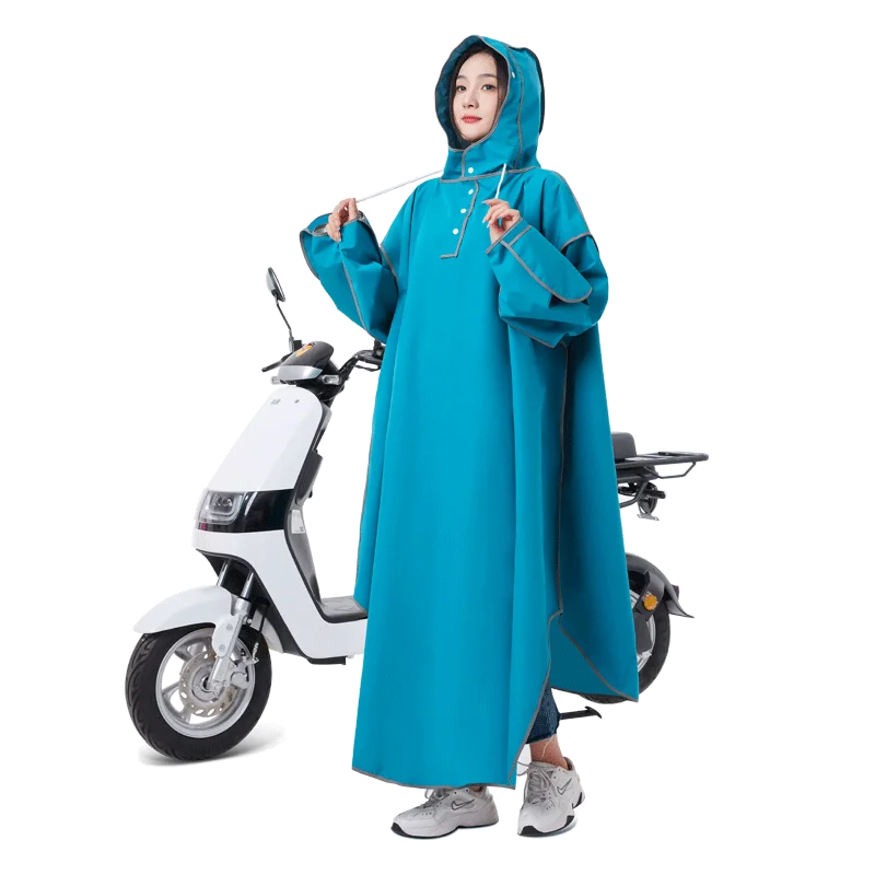 Thickened EVA Waterproof Motorcycle Scooter Raincoat Windbreaker Long Rain Coat Customized logo