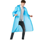 Unisex Adult EVA Rain Poncho Waterproof Long Rain Cape Colorful Hem Reusable Outdoor Jacket Hiking Featuring Custom Logo