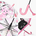 Kids Windproof Bubble Umbrella Cheap Rain Gear Clear Safety Dome Fabric Handle and Frame for Boys and Girls Metal Plastic Modern