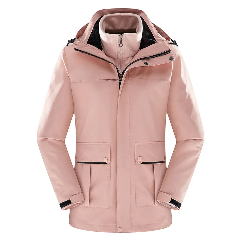 Women's and Men's Winter Fleece Jackets Hooded Warm Coats Sport Outdoor Fleece Jacket Coats