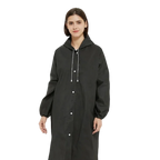Portable Adult Travel EVA Raincoat Waterproof Long Full-Body Poncho Outdoor Thickened Non-Disposable One Pocket Rainwear Rainy