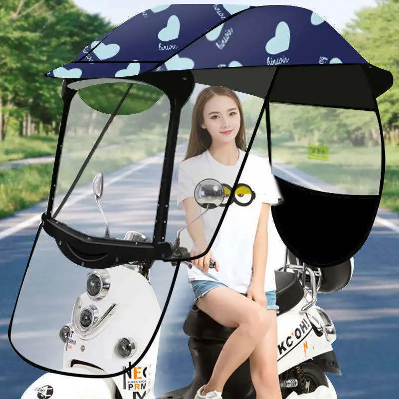 Universal Anti-UV Waterproof Sun Shade Rain Cover Motor Scooters Mobility Electric Cars Fully Enclosed Automatic Open UV Secondary image