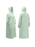 Senior Casual Trench Raincoat Waterproof Loose Knee-Length French Bat Sleeve Design Waterproof Poncho Rain Wear
