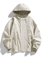 Men's High Quality Waterproof Polyester Windbreaker Print Pattern Rain Jacket With Logo for Hiking Rainy Outdoor Activities