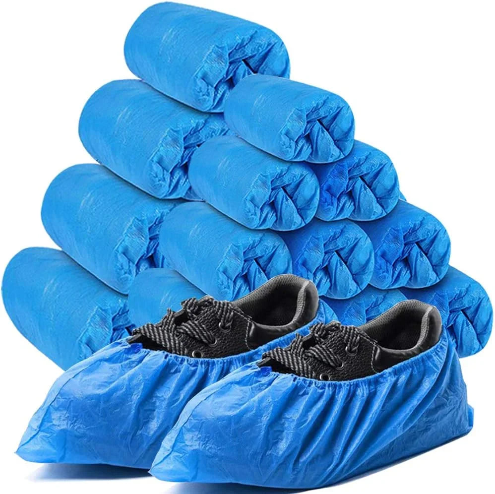 100 Pack Disposable Non-Slip Durable Boot & Shoe Covers 50 Pairs Indoor Protection for Home Floors Shoes Adults Summer Winter