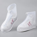 PVC  Rain Boots Reusable Waterproof Motorcycle Protective Shoe Cover PU Rubber Plastic Mid-Calf Lighted Recyclable Autumn