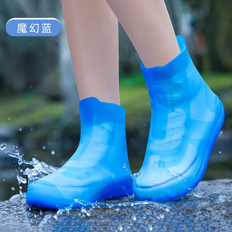 Silicone Adult Shoe Cover Rain Boots Rain Shoes Waterproof Rainstorm Proof Fashion Rain Proof  Shoe Cover