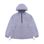 Unisex Rain Jacket With Big Pocket Custom Logo Print Waterproof Hooded Outdoor Poncho Single Layer Rain Wear Raincoat Adjustable