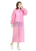 Factory Price EVA Women Poncho Hooded Ladies Waterproof Long Translucent Raincoat Adults Rain Coat