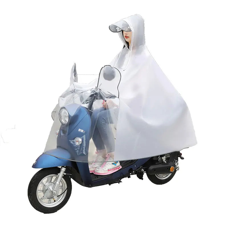 Best-Selling Adult PVC Hooded Raincape Durable Simple Pure Color Safety Rainsuit With Big Brim Waterproof Raincoat Riding Rain Main image