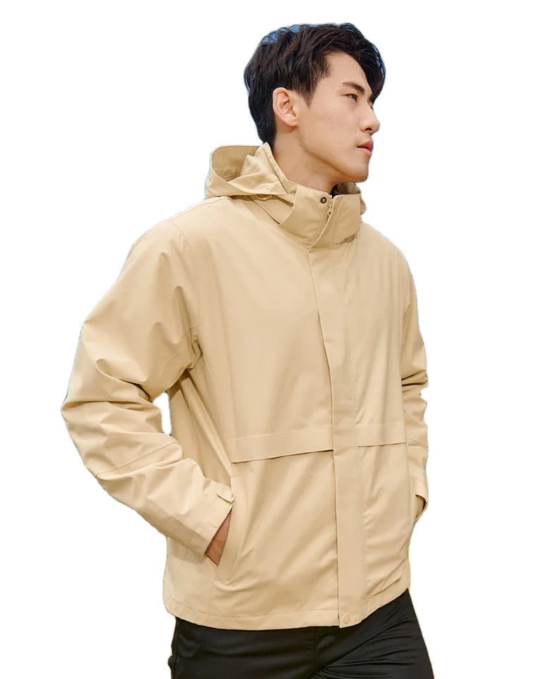 Factory Outdoor Jackets Waterproof Keep Warm Casual Jacket Against Storm Heavy Rain Three in One Rain Jacket