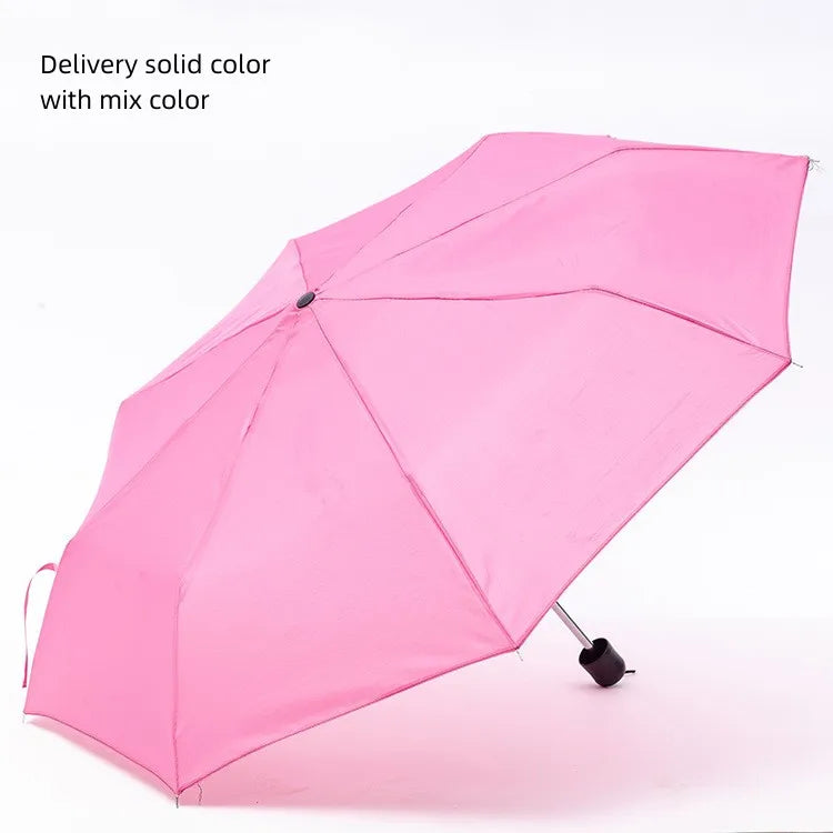 Wholesale Promotional 3 Folding Umbrella Lightweight Custom Logo Printing Wholesale Cheap Mini Umbrella Plaid Cloth Secondary image