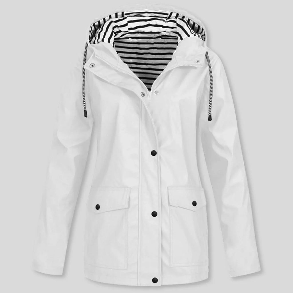 Raincoat Women Lightweight Waterproof Rain Jackets  Outdoor Hooded Windbreaker
