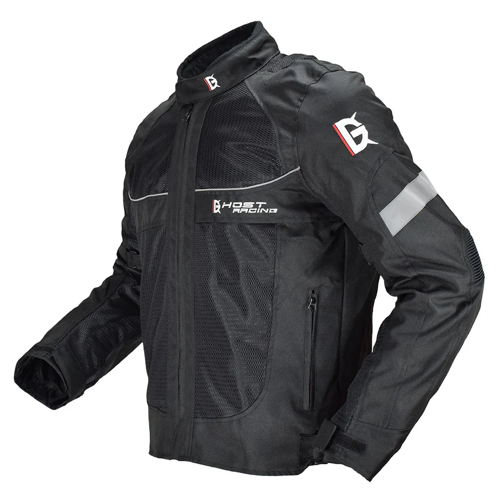 Men's Racing Super Speed Textile Motorcycle Jacket With Logo Decoration Outdoor Softshell for Rain Hiking and Fishing