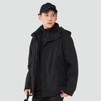 Mens Waterproof Rain Jacket Outdoor Hooded Windproof Coat for Hiking Fishing
