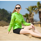 Men's Packable RainJacket Outdoor Waterproof HoodedLightweight  Hiking Jacket for Men Women Adult Blue Green Yellow