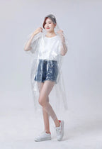 Free Sample Adults Disposable PE Rainwear Waterproof Emergency Poncho for Outdoor Hiking Plastic Raincoat
