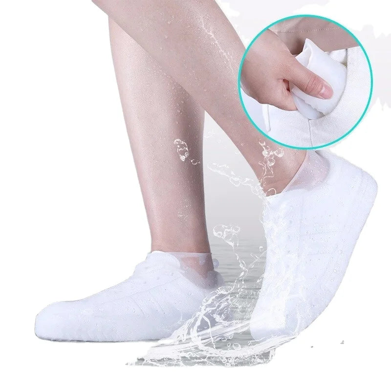 High Quality Waterproof Silicone Rain Boots Reusable Non-Slip Rubber Shoe Covers Shoe Protectors for Adults and Babies Main image