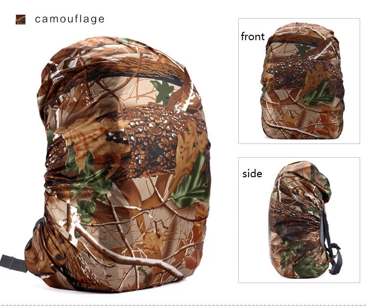 5000mm Waterproof Level Upgraded Anti-Slip Cross Buckle Straps Backpack Rain Cover Hiking Camping Plastic Polyester Logo