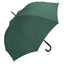 Luxury Automatic Wooden J Handle Business Umbrella With Custom Logo UV Printing Folding Feature for Rain Gifts