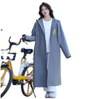 EVA Fashionable Long Thick Printed Raincoat for Men and Women's Portable Outdoor Hiking High-end Raincoat