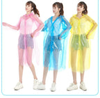 Hot Sale Disposable PE Rain Poncho Emergency Waterproof Raincoat With Drawing String and Snap Button Design for Hiking