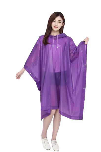 Custom Logo Adult EVA Outdoor Waterproof Raincoat Hooded Poncho Rainwear Travel Reusable Windproof Jacket Bicycle Riding Girls