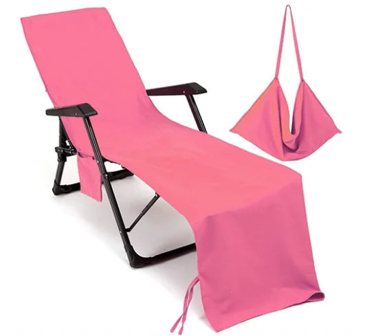 Superfine Fiber Beach Chair Cover With Quick-Drying Beach Towel Pattern Hotel and Living Room Suitable Exterior Use Recliner