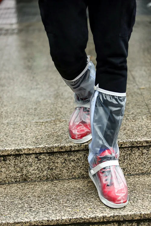 High Top PVC Rain-proof Waterproof Shoes Essential Rain Gear Protective Rain Boot Shoe Cover for Wet Environments