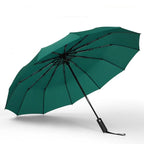 Factory 25 Inch 3-Folding Polyester Umbrellas High Quality Handle With UV Coating 12 Rib Design Fully-Automatic for Wholesale