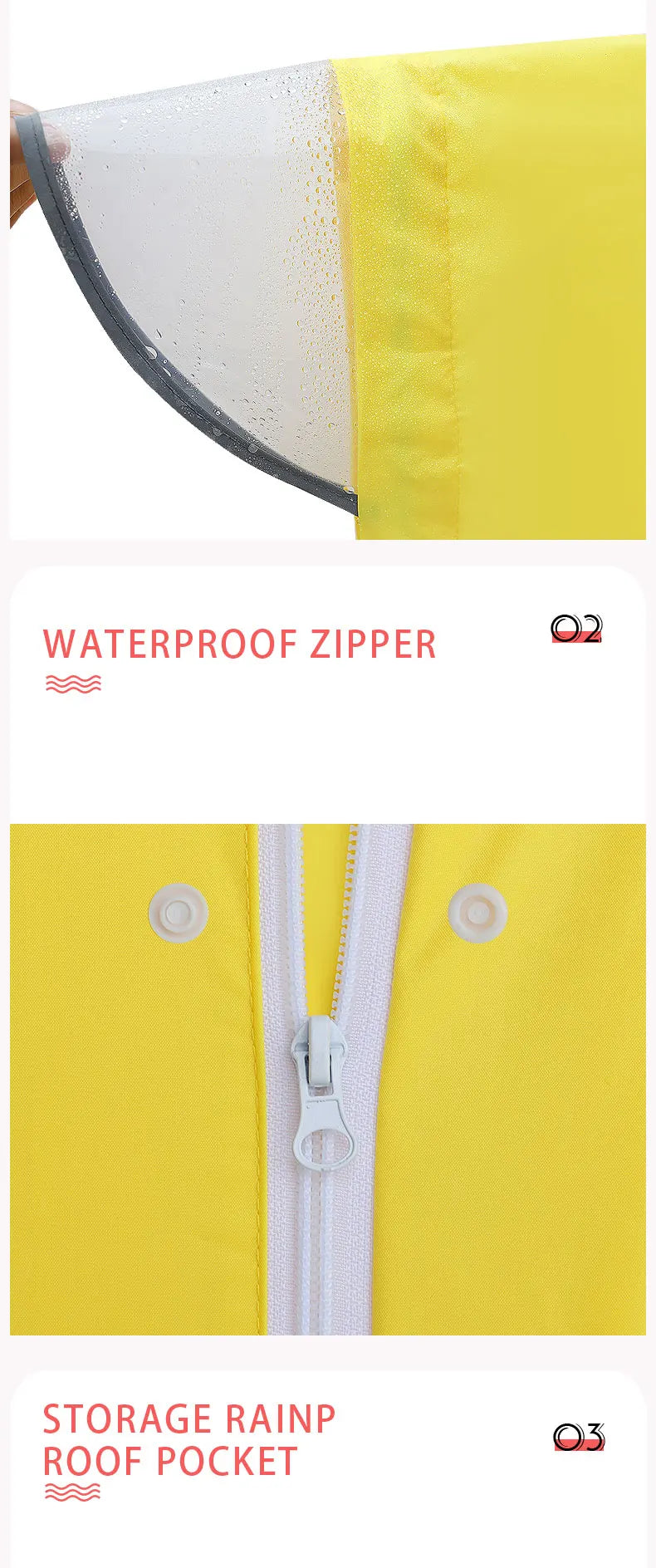 Men's Comfortable Long Trench Rain Jacket Polyester Waterproof Adult Raincoat Big Brim Hood Hiking EVA Customizable Logo Secondary image