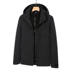 Adult Outdoor Rain Jacket Waterproof Hooded Windbreaker Lightweight Rain Wear With Removable Fleece Liner Motorcycle Raincoat