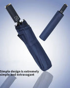 Manual Open Auto 10 Ribs Folding Black UV Coating Umbrella Outdoor Summer Rain Protection Custom Logo Paraplui Payung Sombrillas