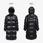 Men's Women's Couple Style High-Fan Black Gold Jacket New National Standard 90 White Duck Down Thickened Version for Adults