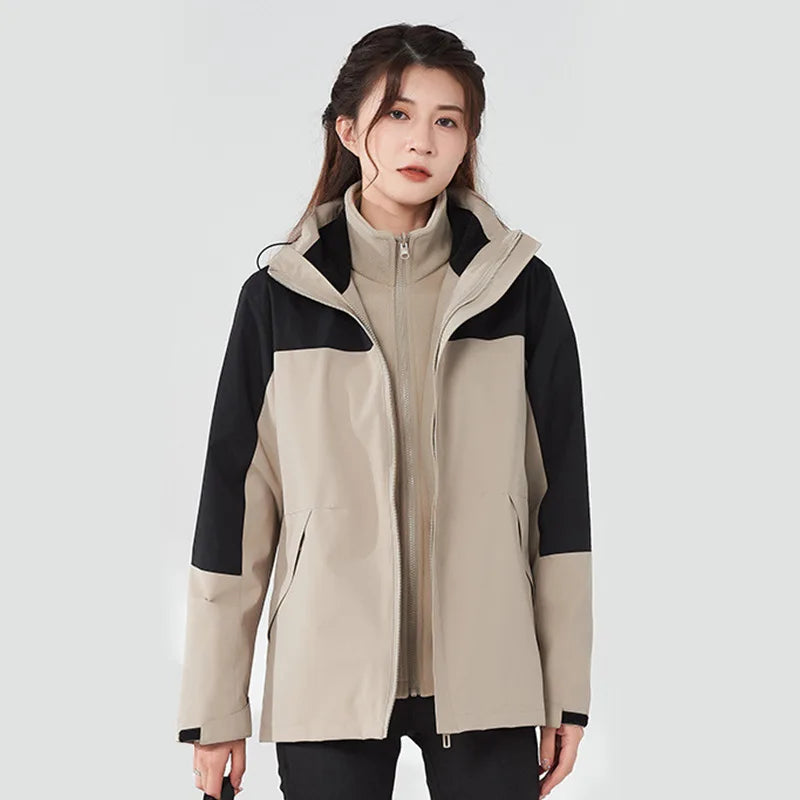 Mens Waterproof Rain Jacket Outdoor Hooded Windproof Coat for Hiking Fishing