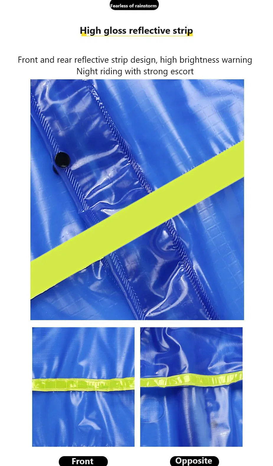 Raincoat and Rain Pants Suit, Pvc Transparent Material, Rainstorm Proof, Riding and Taking Away Duty