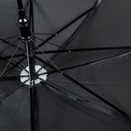 Factory Price Stock Rainbow Umbrella Transparent Long J Handle Promotion Giveway Advertisement Gift Matte Black PVC Umbrella