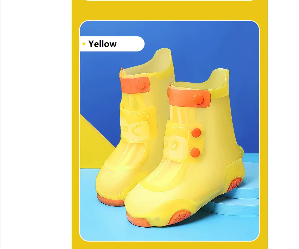 Kids Rain Boots for Outdoor Activities Back School Reusable Waterproof Shoe Covers Wear-Resistant Antislip Winter Summer Seasons